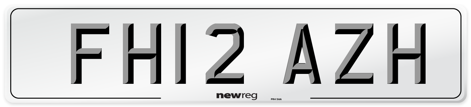 FH12 AZH Number Plate from New Reg